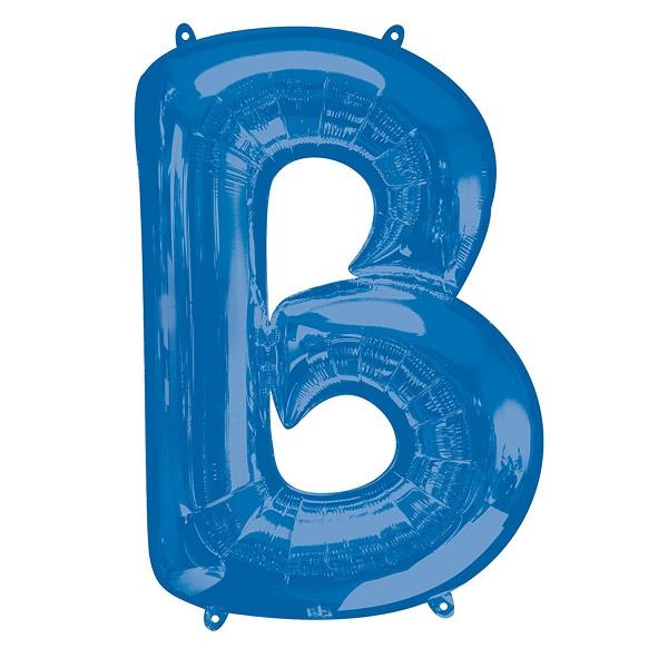 Blue Letter B Foil Balloon Air Fill 16 Inch Anagram | Party Save Smile