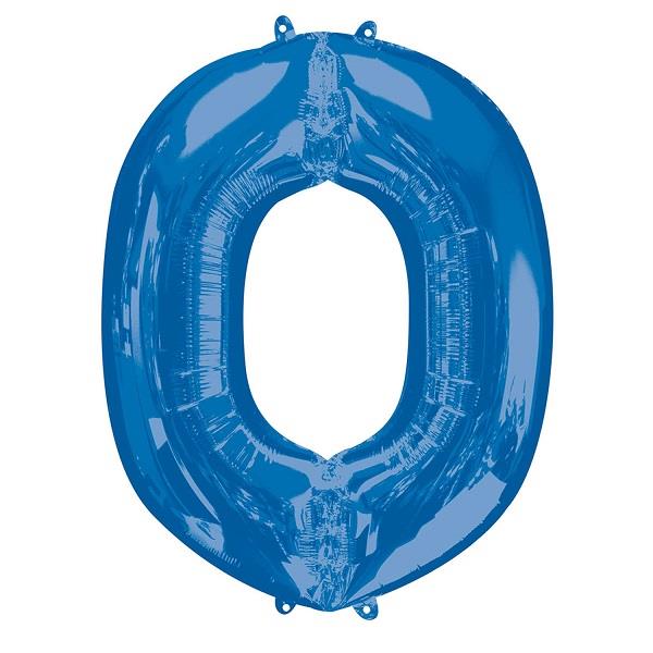 Blue Letter O Foil Balloon Air Fill 16 Inch Anagram | Party Save Smile
