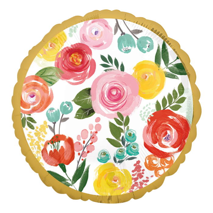 Colourful Flowers Foil Balloon 18 Inch | Party Save Smile