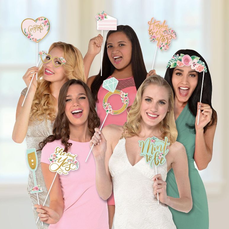 Mint To Be Hen Party & Engagement Photo Props Pack of 13 | Party Save Smile