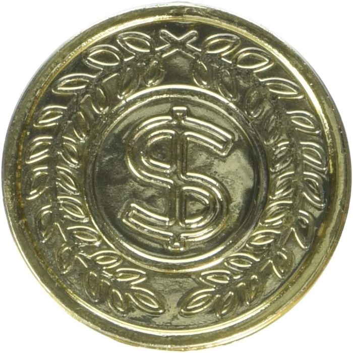 Gold Pirate Party Coins Pack of 8 | Party Save Smile