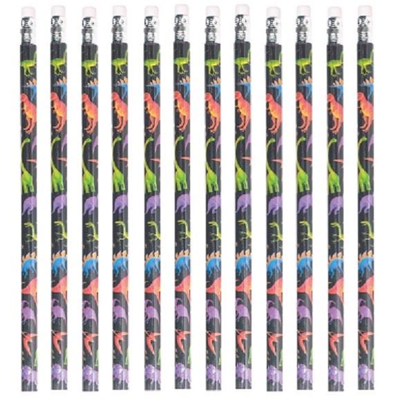 Prehistoric Dinosaur Pencil Party Bag Favours Pack of 12 | Party Save Smile