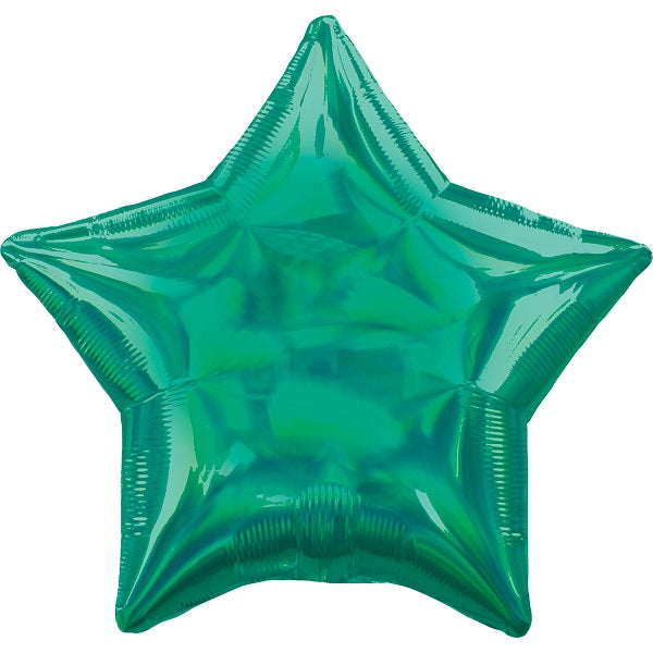 Dark Green Iridescent Star Foil Balloon 18 Inch | Party Save Smile