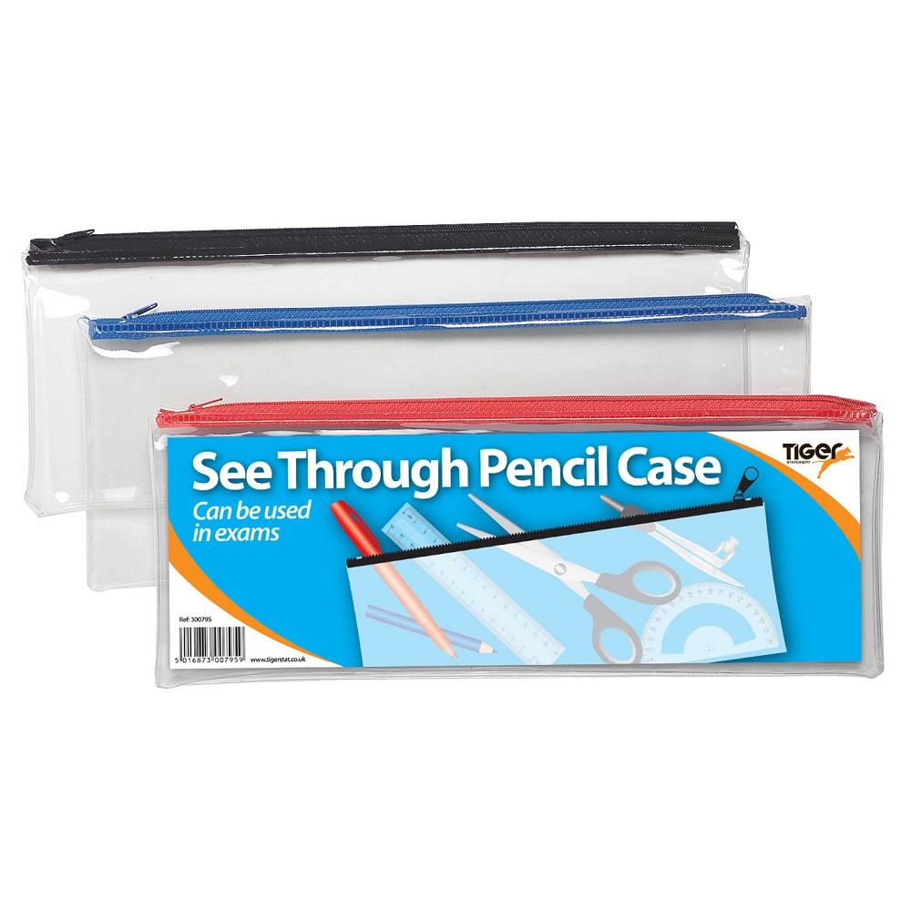 Transparent 30cm Exam Pencil Case | Party Save Smile