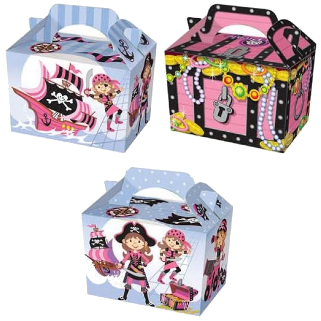 Pirate Party Box (Pink) 14 x 10 cm