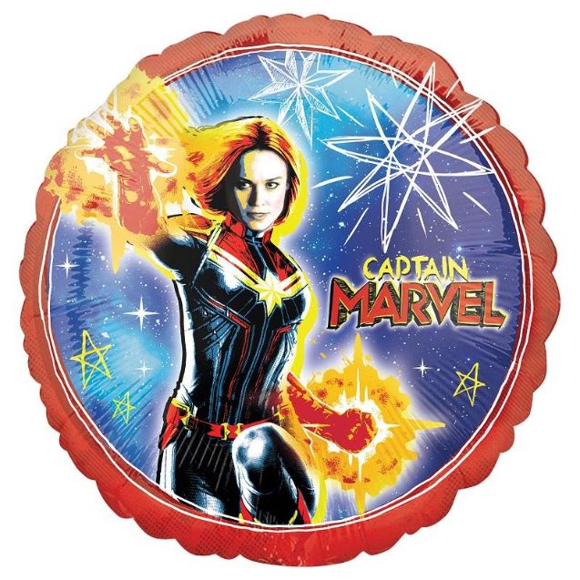 Captain Marvel Foil Balloons UK 18 Inches | Party Save Smile