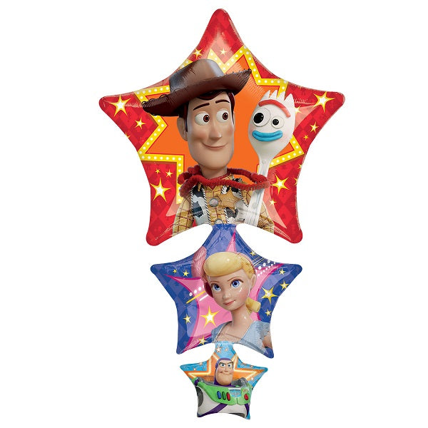 Toy Story 4 Foil Balloon: Woody Forky Buzz Bo Peep | Party Save Smile