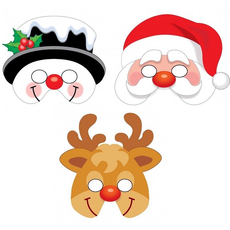 Christmas Face Masks Santa Snowman Reindeer | Party Save Smile