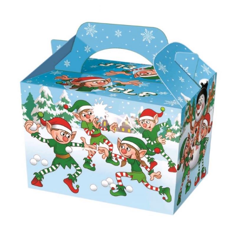 Elf Snowball Christmas Party Favour Food Box | Party Save Smile