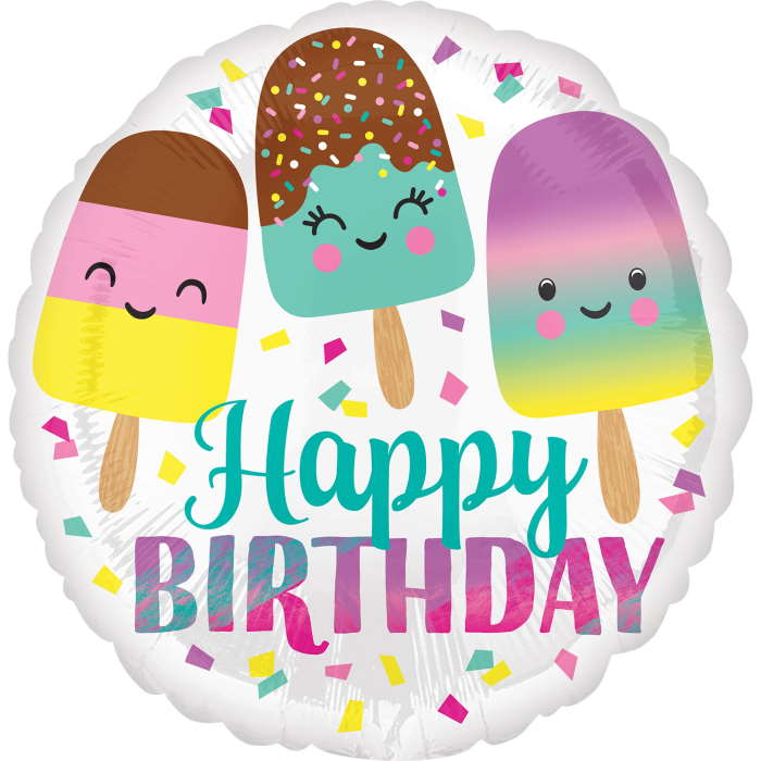 Ice Cream Birthday Foil Balloon 18 Inches | Party Save Smile