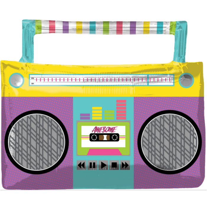 Giant Boombox Foil Balloon 27 Inches | Party Save Smile