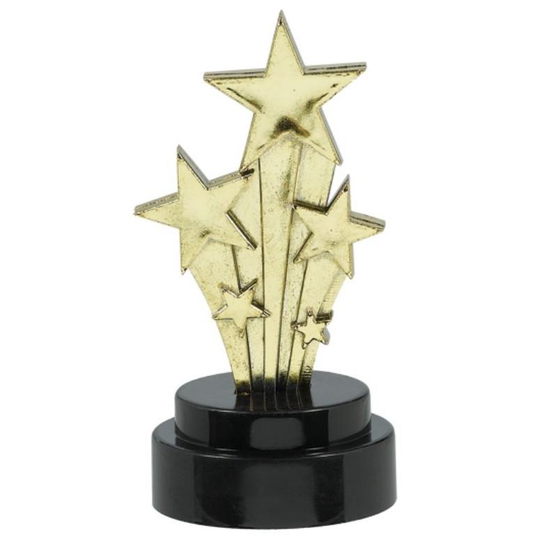Plastic Star Trophy Party Prize Pack of 6 | Party Save Smile
