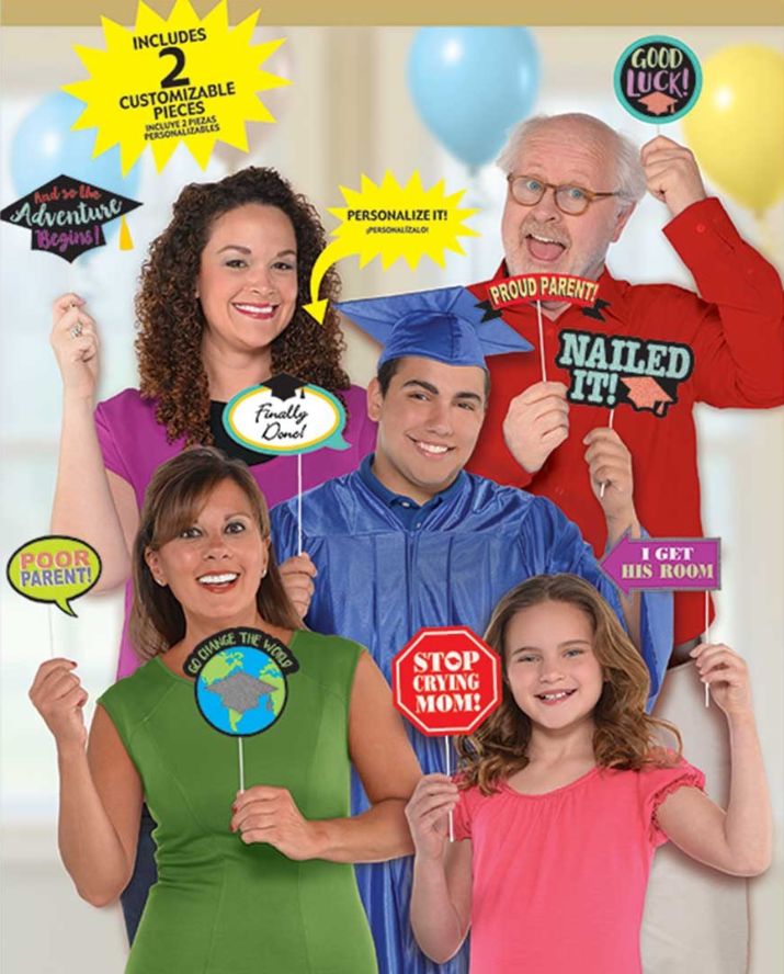 Graduation Party Photo Props Pack of 13 | Party Save Smile