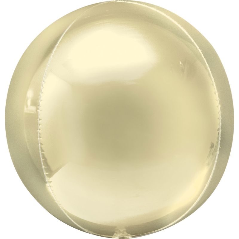 Pastel Yellow Sphere Orbz Foil Balloon 15 inch | Party Save Smile