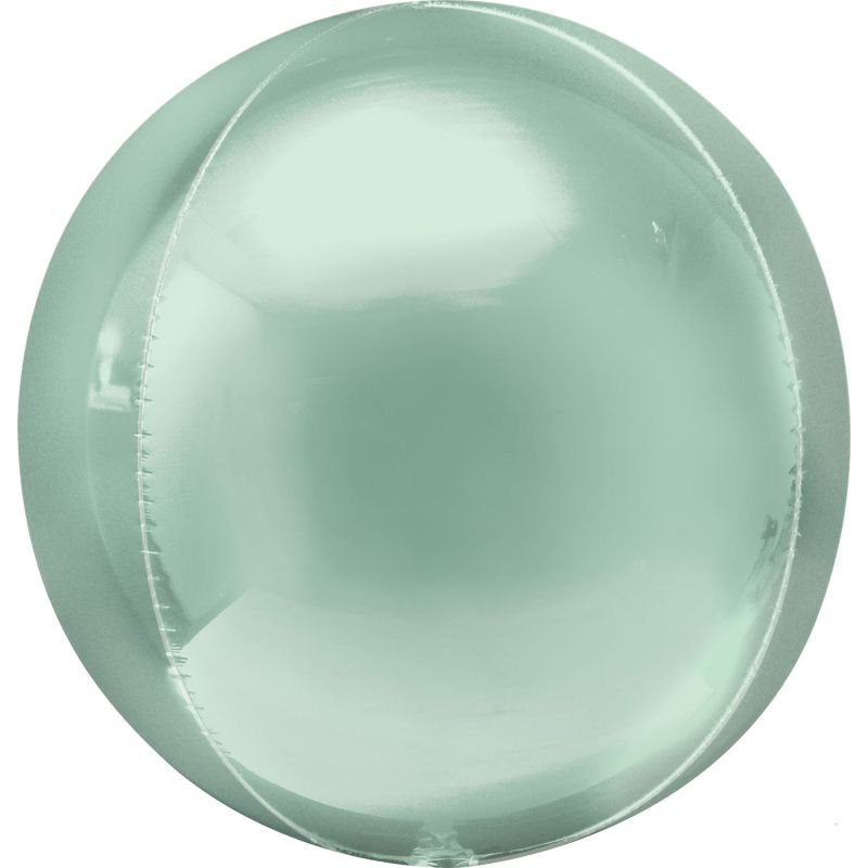 Pastel Mint Green Sphere Orbz Balloons 15 inches | Party Save Smile