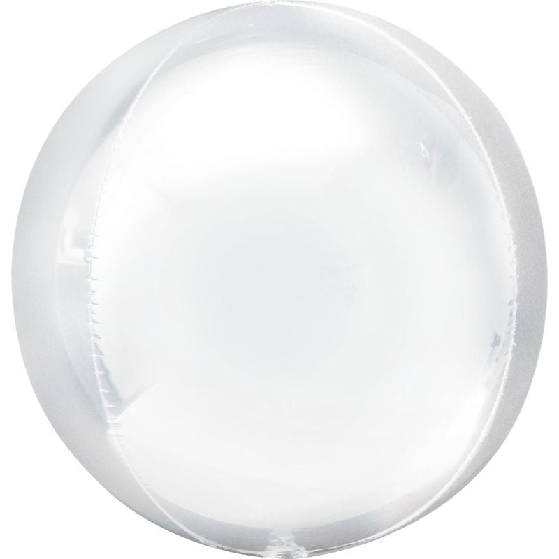 Pastel White Orbz Balloon 15 inches | Party Save Smile