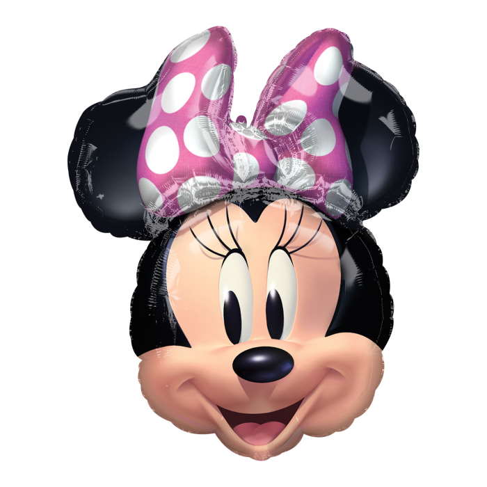 Minnie Mouse Foil Balloon Head 26 Inches | Party Save Smile