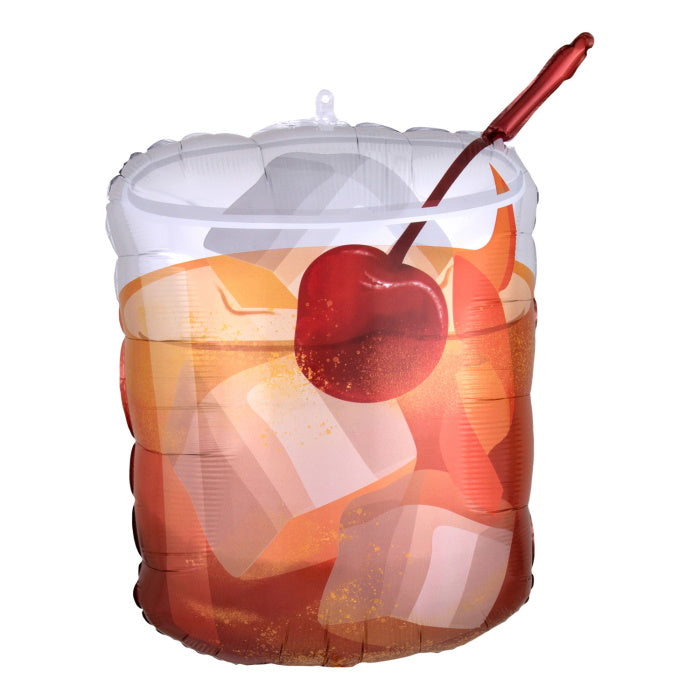 Old Fashioned Whiskey Foil Balloon 23 inches | Party Save Smile