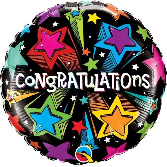 Star Congratulations Foil Balloon 18 Inches | Party Save Smile
