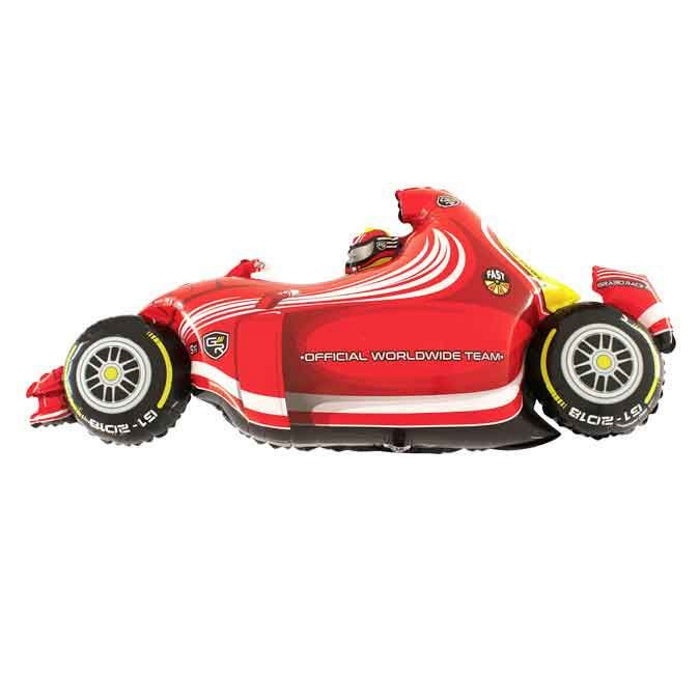 Red Race Car Foil Balloon 49 inches | Party Save Smile