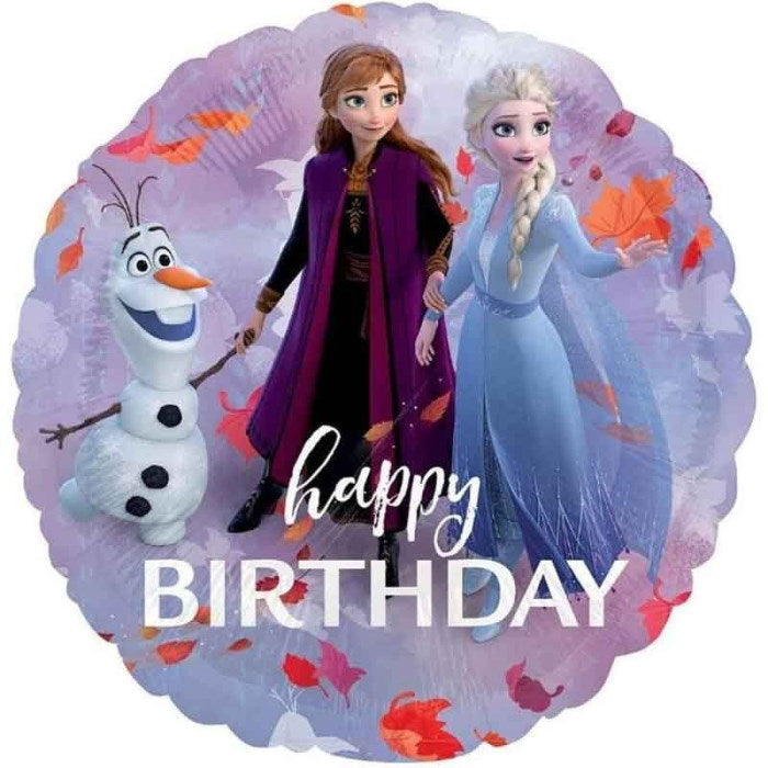 Disney Frozen Leaves Happy Birthday Foil Balloon 18 Inch | Party Save Smile