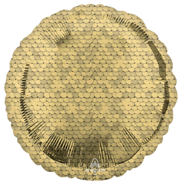 Glitter Gold Sequins Foil Balloon 18 Inches | Party Save Smile