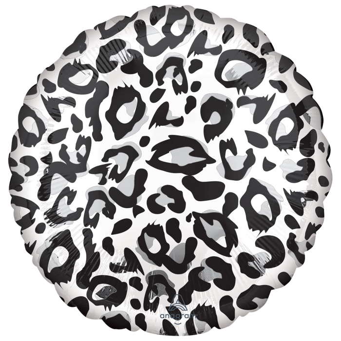Snow Leopard Print Foil Balloons 18 inches | Party Save Smile