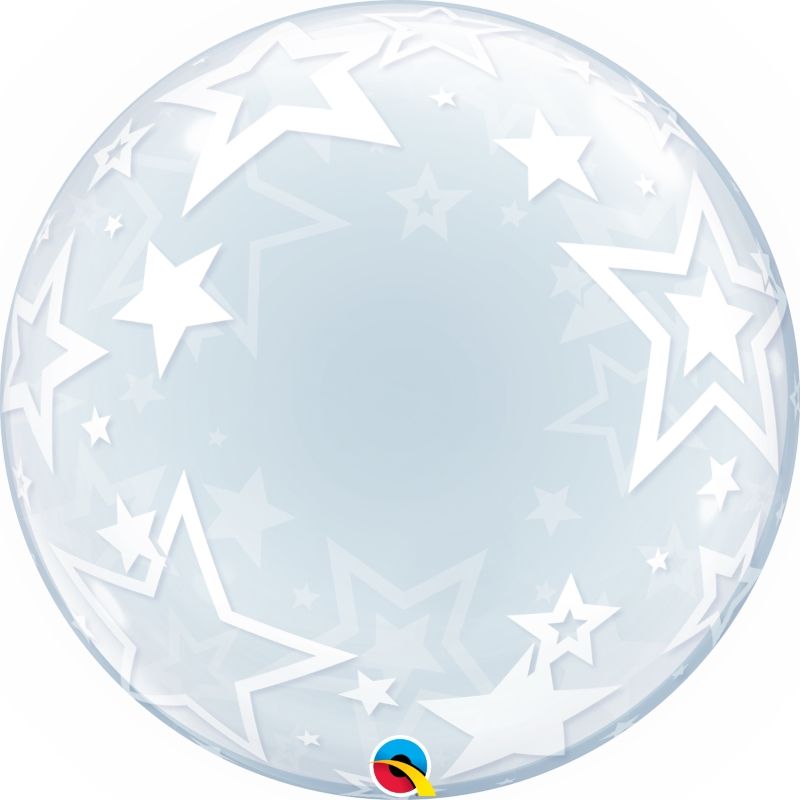 Stars Qualatex Deco Bubble Party Balloon 24 Inches | Party Save Smile