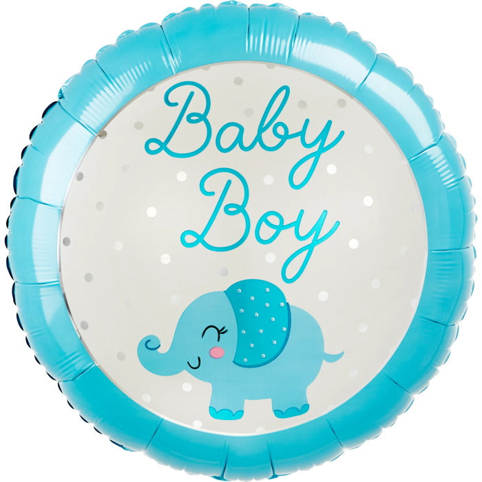 Baby Boy Elephant Foil Balloon 18 inches | Party Save Smile