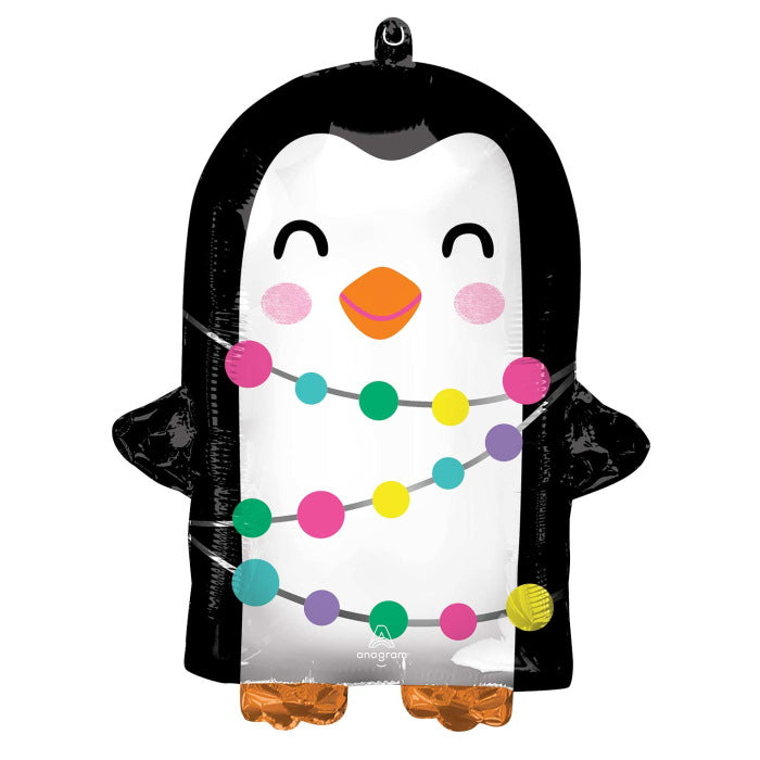 Penguin Shaped Christmas Foil Balloon 18 inches | Party Save Smile