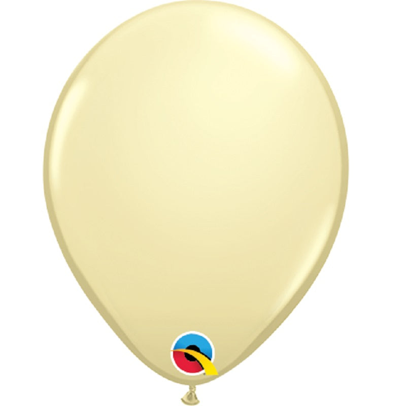Ivory Silk 5 Inch Latex Balloons: Qualatex Decorator | Party Save Smile