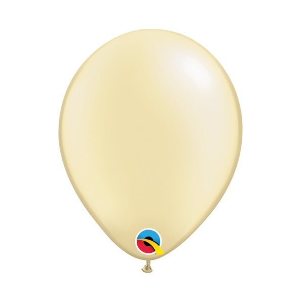 Pearl Ivory 5 Inch Latex Balloons: Qualatex Decorator | Party Save Smile
