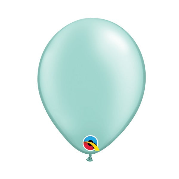 Pearl Mint Green Latex Balloons 5 Inch Qualatex | Party Save Smile
