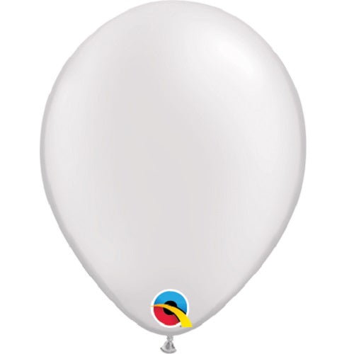 Pearl White 5 Inch Latex Balloons: Qualatex Decorator Balloons | Party Save Smile