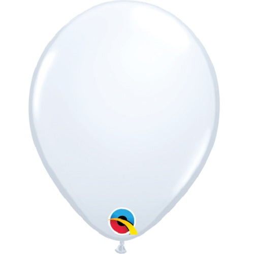 White 5 Inch Latex Balloons: Qualatex Decorator Balloons | Party Save Smile