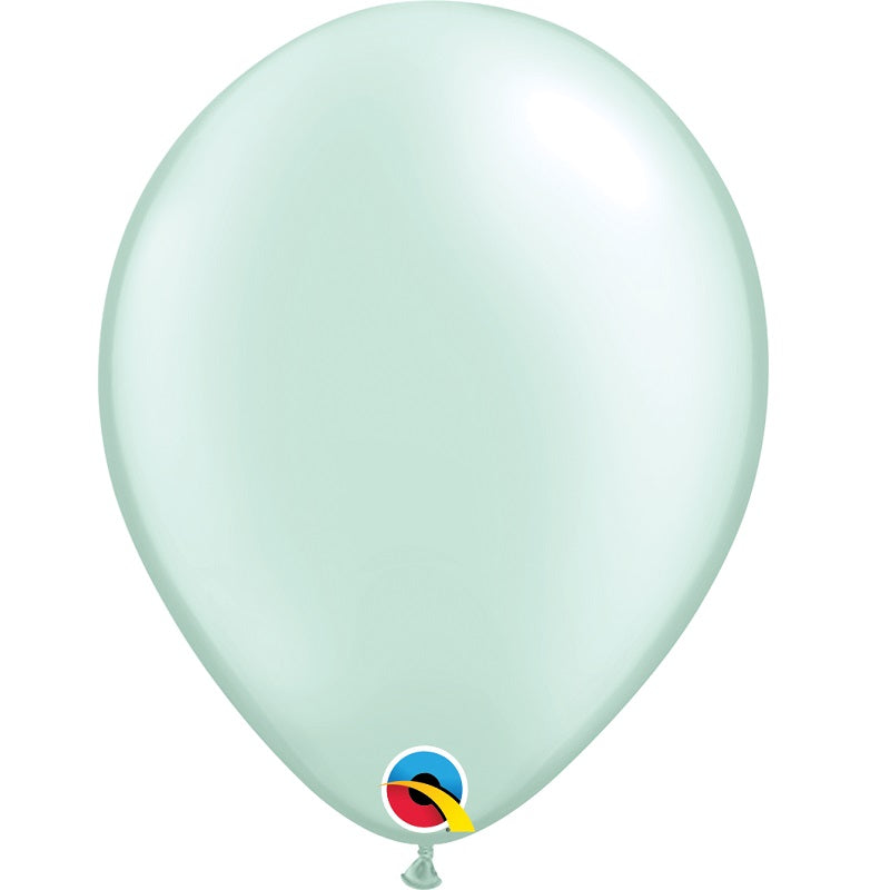 Pearl Mint Green Latex Balloons 11 Inch Qualatex | Party Save Smile