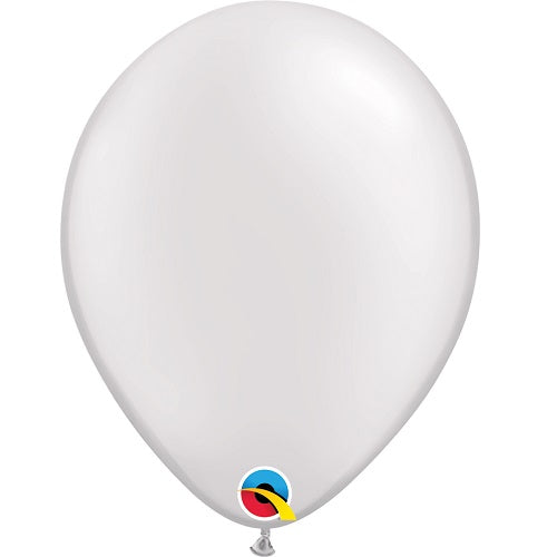 Pearl White 11 Inch Latex Balloons: Qualatex Decorator | Party Save Smile