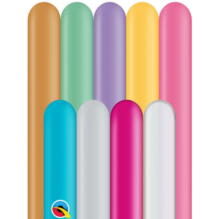 Entertainers Assortment 260Q Modelling Balloons Pack of 100 | Party Save Smile