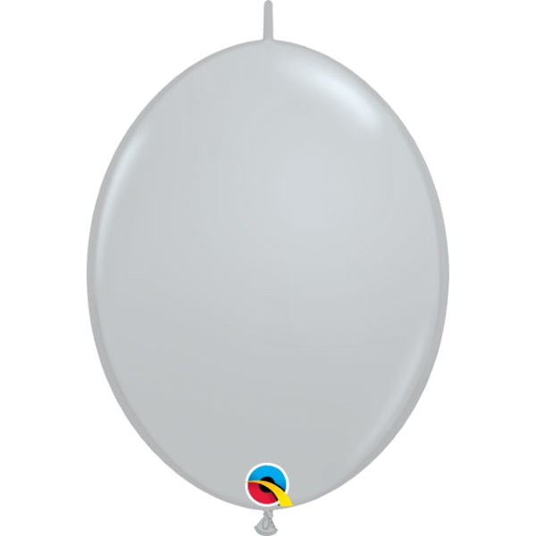 Grey Quick Link Balloons Qualatex 6 inch | Party Save Smile