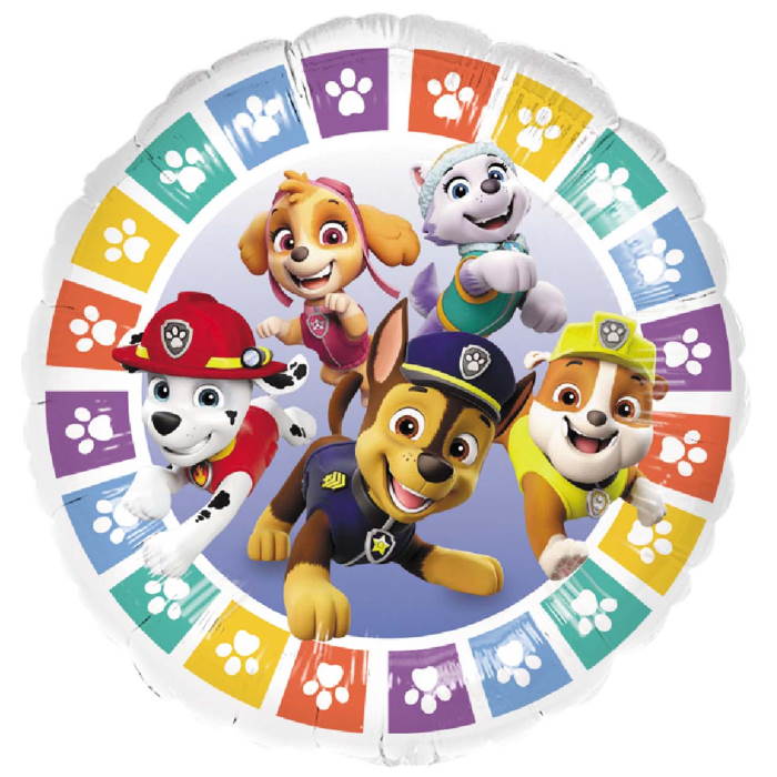 Rainbow Colour Paw Patrol Foil Balloon 18 Inches | Party Save Smile