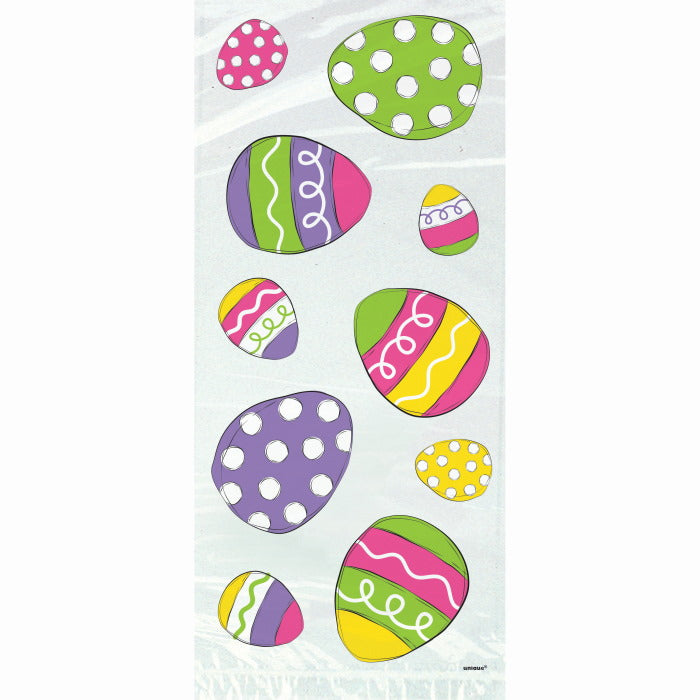 Bright Cellophane Bags for Easter Eggs and Treats Pack of 20 | Party Save Smile