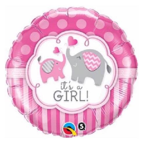 Pink Elephant It’s a Girl Foil Balloons 18 Inches | Party Save Smile