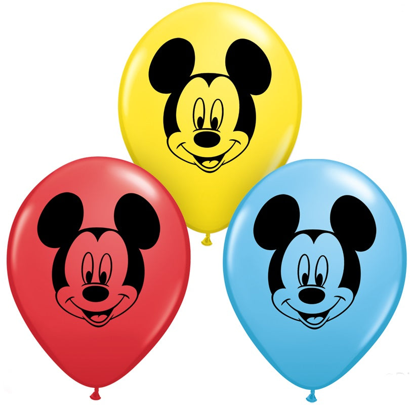 Disney Mickey Mouse Latex Balloons 5 inch Qualatex - Party Save Smile