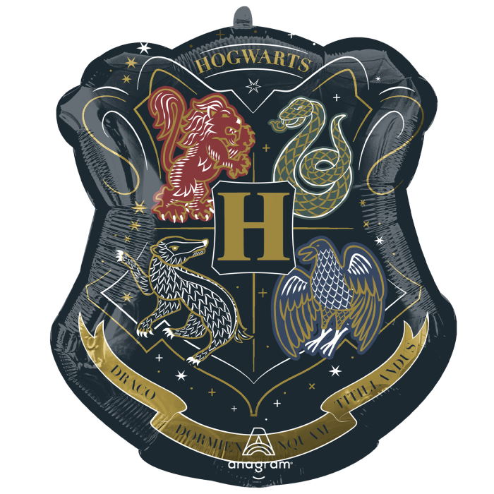 Harry Potter Hogwarts Crest SuperShape Foil Balloons 55cm | Party Save Smile