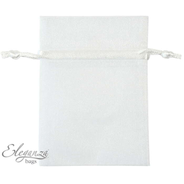 White Organza Bags: Wedding Favour Bags Pack of 10 | Party Save Smile