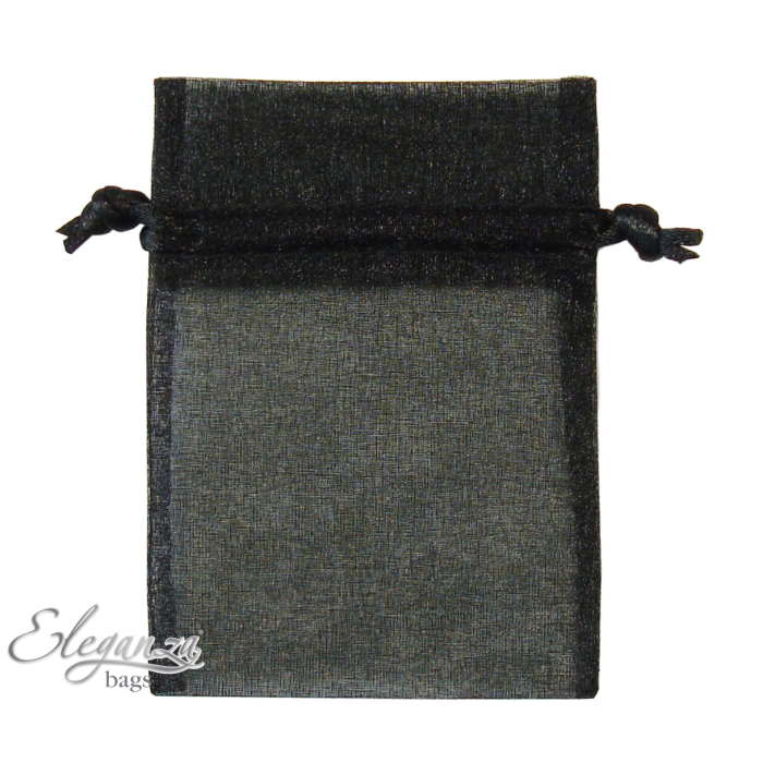 Black Organza Bags: Wedding Favour Bags Pack of 10 | Party Save Smile