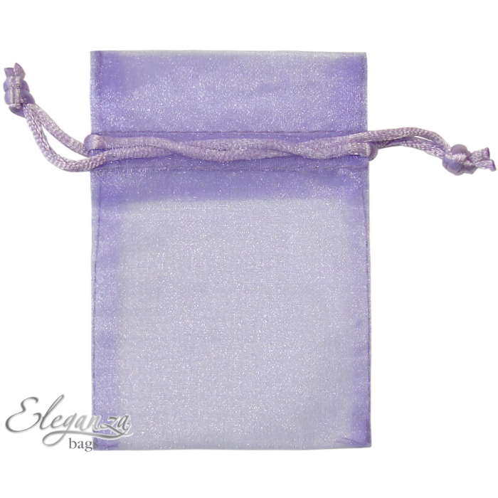 Lilac Organza Bags: Wedding Favour Bags Pack of 10 | Party Save Smile