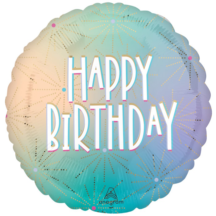 Pastel Dream Happy Birthday Foil Balloon | Party Save Smile