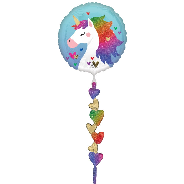 Unicorn Airwalker Balloon with Tail 67 Inches | Party Save Smile