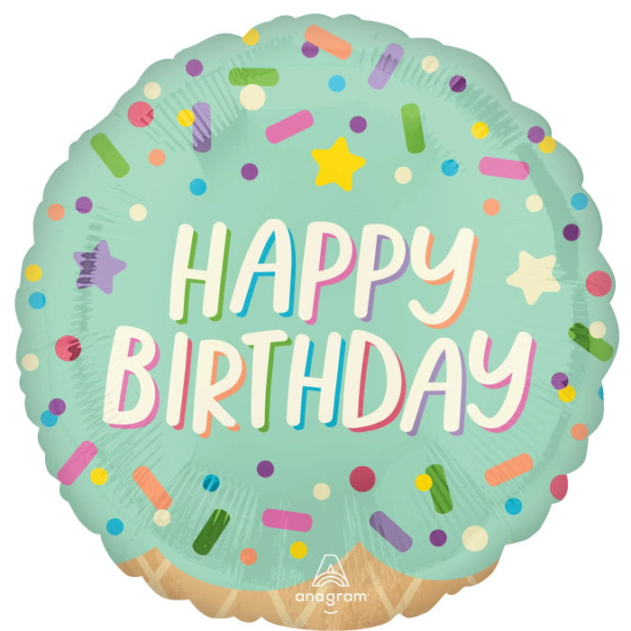 Ice Cream Sprinkles Foil Balloon 18 Inches | Party Save Smile